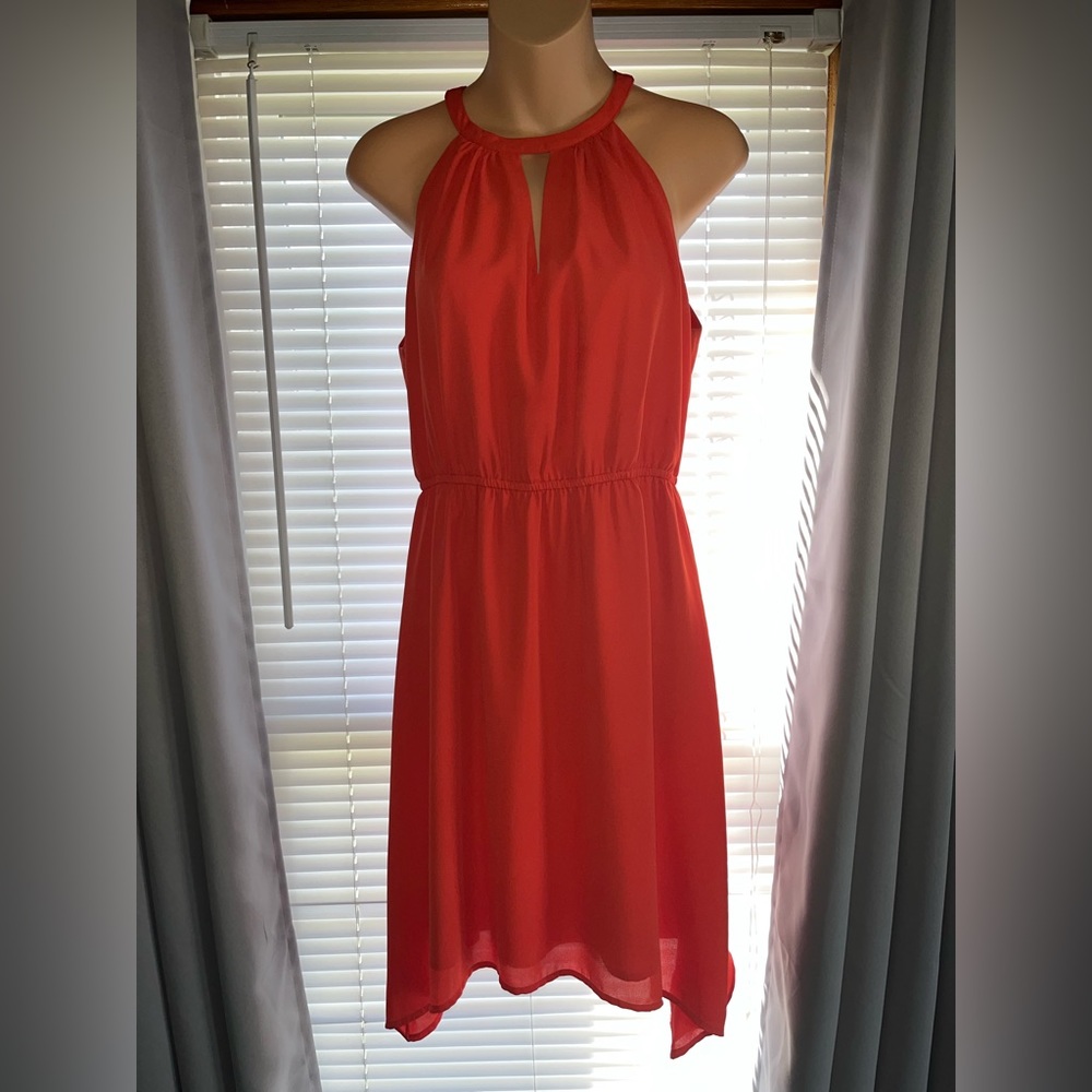 Loft Burnt Orange Halter Dress